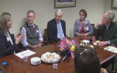 Maine Social Justice – Senator Angus King meets staff at RedingtonFairview Hospital