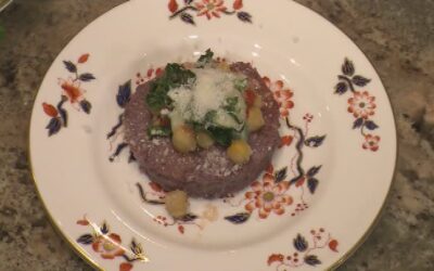 Eat Well Be Happy  Episode: 122 – Blue Corn Polenta, Beet and Apple Salad, Creme Caramel